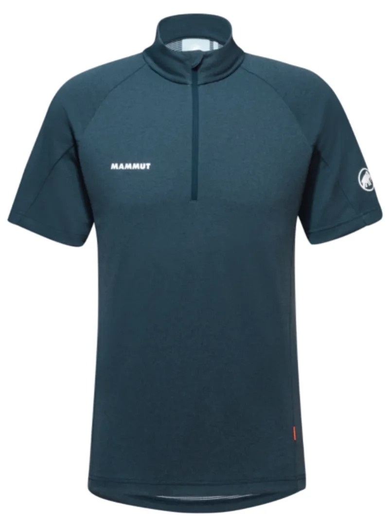 Mammut Mens Aegility Half Zip T-Shirt Marine Melange/White